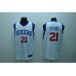 nba philadelphia 76ers #21 young regular white