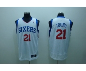 nba philadelphia 76ers #21 young regular white