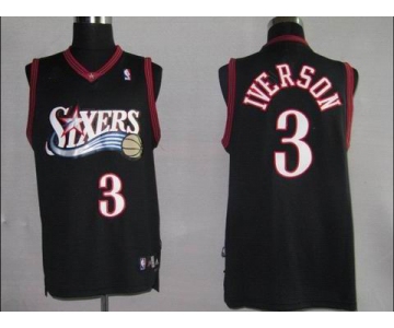 nba philadelphia 76ers# 3 iverson black