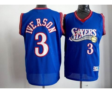 nba philadelphia 76ers #3 iverson blue[swingman]