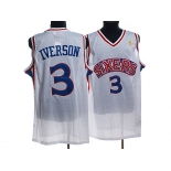 nba philadelphia 76ers #3 iverson m&n white