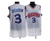 nba philadelphia 76ers #3 iverson m&n white