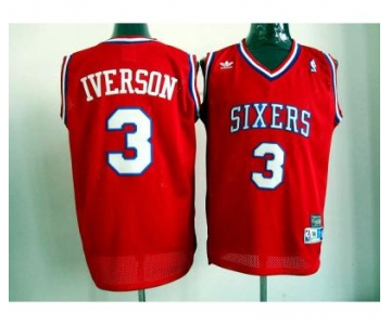 nba philadelphia 76ers #3 iverson red[swingman]