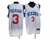 nba philadelphia 76ers #3 iverson white