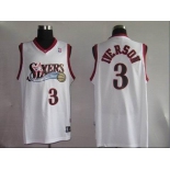 nba philadelphia 76ers 3# iverson white(black number)