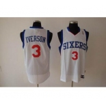 nba philadelphia 76ers #3 iverson white(fans edition)