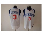 nba philadelphia 76ers #3 iverson white(fans edition)