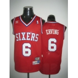 nba philadelphia 76ers #6 erving red