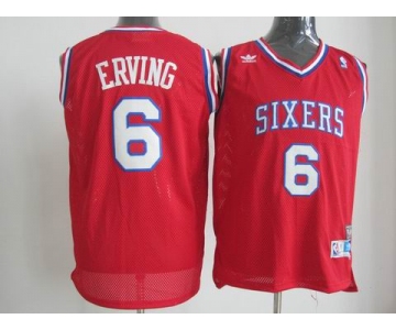 nba philadelphia 76ers #6 erving red[swingman]