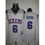 nba philadelphia 76ers #6 erving white