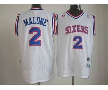 nba philadelphia 76ers #76 malone white