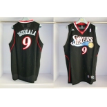 nba philadelphia 76ers #9 iguodaia black(fans edition)