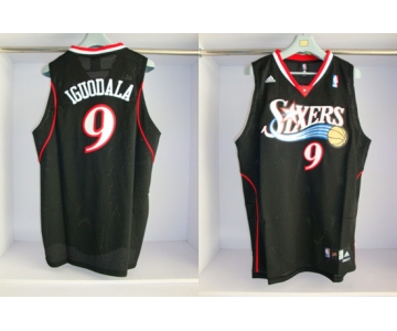 nba philadelphia 76ers #9 iguodaia black(fans edition)