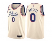 Women Nike Philadelphia 76ers #0 Jerryd Bayless Swingman Cream NBA Jersey - City Edition