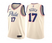 Women Nike Philadelphia 76ers #17 JJ Redick Swingman Cream NBA Jersey - City Edition