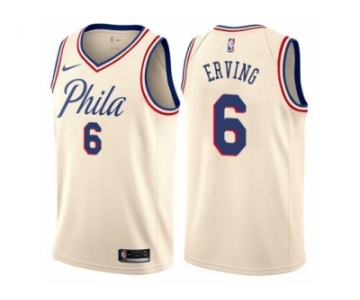 Women Nike Philadelphia 76ers #6 Julius Erving Swingman Cream NBA Jersey - City Edition