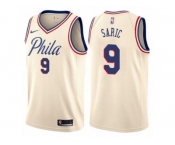 Women Nike Philadelphia 76ers #9 Dario Saric Swingman Cream NBA Jersey - City Edition