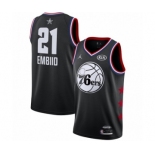 Women's Jordan Philadelphia 76ers #21 Joel Embiid Swingman Black 2019 All-Star Game Basketball Jersey