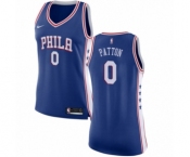 Women's Nike Philadelphia 76ers #0 Justin Patton Authentic Blue NBA Jersey - Icon Edition