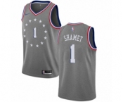 Women's Nike Philadelphia 76ers #1 Landry Shamet Swingman Gray NBA Jersey - City Edition