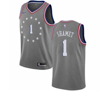 Women's Nike Philadelphia 76ers #1 Landry Shamet Swingman Gray NBA Jersey - City Edition