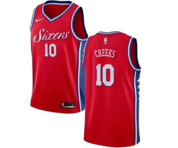 Women's Nike Philadelphia 76ers #10 Maurice Cheeks Swingman Red Alternate NBA Jersey Statement Edition