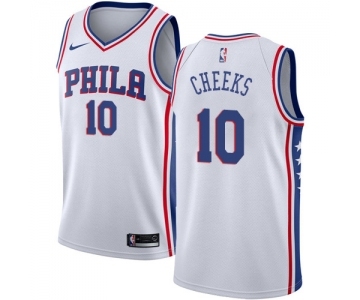 Women's Nike Philadelphia 76ers #10 Maurice Cheeks Swingman White Home NBA Jersey - Association Edition