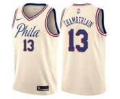 Women's Nike Philadelphia 76ers #13 Wilt Chamberlain Swingman Cream NBA Jersey - City Edition