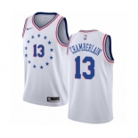 Women's Nike Philadelphia 76ers #13 Wilt Chamberlain White Swingman Jersey - Earned Edition