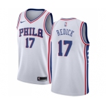 Women's Nike Philadelphia 76ers #17 JJ Redick Swingman White Home NBA Jersey - Association Edition