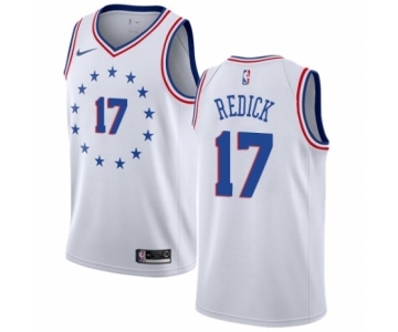 Women's Nike Philadelphia 76ers #17 JJ Redick White Swingman Jersey - Earned Edition