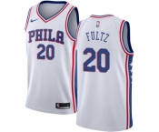 Women's Nike Philadelphia 76ers #20 Markelle Fultz Swingman White Home NBA Jersey - Association Edition