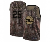 Women's Nike Philadelphia 76ers #25 Ben Simmons Swingman Camo Realtree Collection NBA Jersey