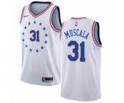 Women's Nike Philadelphia 76ers #31 Mike Muscala White Swingman Jersey - Earned Edition