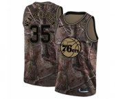 Women's Nike Philadelphia 76ers #35 Clarence Weatherspoon Swingman Camo Realtree Collection NBA Jersey