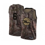 Women's Nike Philadelphia 76ers #6 Julius Erving Swingman Camo Realtree Collection NBA Jersey