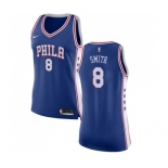 Women's Nike Philadelphia 76ers #8 Zhaire Smith Swingman Blue NBA Jersey - Icon Edition