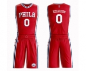 Women's Philadelphia 76ers #0 Josh Richardson Swingman Red Basketball Suit Jersey Statement Edition