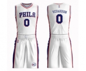 Women's Philadelphia 76ers #0 Josh Richardson Swingman White Basketball Suit Jersey - Association Edition