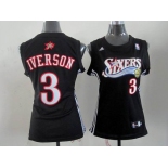 women nba philadelphia 76ers #3 iverson black