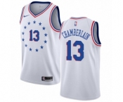 Youth Nike Philadelphia 76ers #13 Wilt Chamberlain White Swingman Jersey - Earned Edition