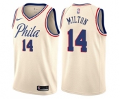 Youth Nike Philadelphia 76ers #14 Shake Milton Swingman Cream NBA Jersey - City Edition