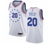 Youth Nike Philadelphia 76ers #20 Markelle Fultz White Swingman Jersey - Earned Edition