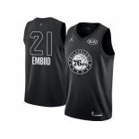 Youth Nike Philadelphia 76ers #21 Joel Embiid Black NBA Jordan Swingman 2018 All-Star Game Jersey