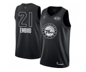 Youth Nike Philadelphia 76ers #21 Joel Embiid Black NBA Jordan Swingman 2018 All-Star Game Jersey