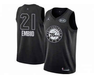 Youth Nike Philadelphia 76ers #21 Joel Embiid Black NBA Jordan Swingman 2018 All-Star Game Jersey