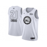 Youth Nike Philadelphia 76ers #21 Joel Embiid White NBA Jordan Swingman 2018 All-Star Game Jersey