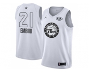 Youth Nike Philadelphia 76ers #21 Joel Embiid White NBA Jordan Swingman 2018 All-Star Game Jersey