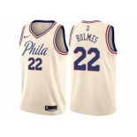 Youth Nike Philadelphia 76ers #22 Richaun Holmes Swingman Cream NBA Jersey - City Edition