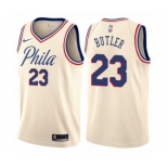 Youth Nike Philadelphia 76ers #23 Jimmy Butler Swingman Cream NBA Jersey - City Edition